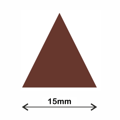rollo gomets triangulo 15mm marron