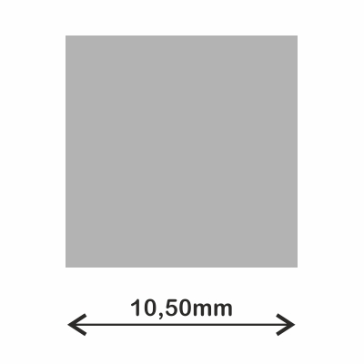 rollo gomets cuadrado 10.5mm gris