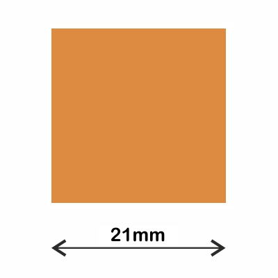 rollo gomets cuadrado 21mm kraft