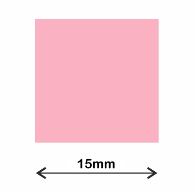 rollo gomets cuadrado 15mm rosa