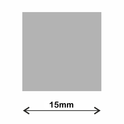 rollo gomets cuadrado 15mm gris