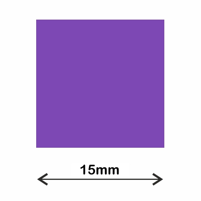 rollo gomets cuadrado 15mm violeta