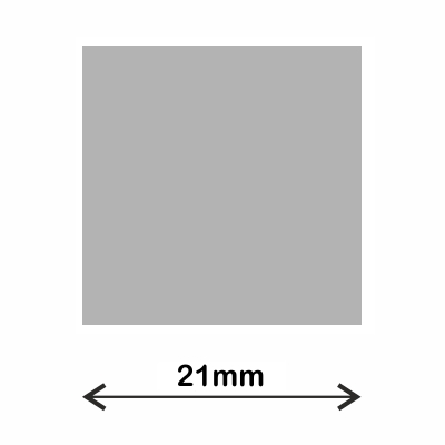 rollo gomets cuadrado 21mm gris