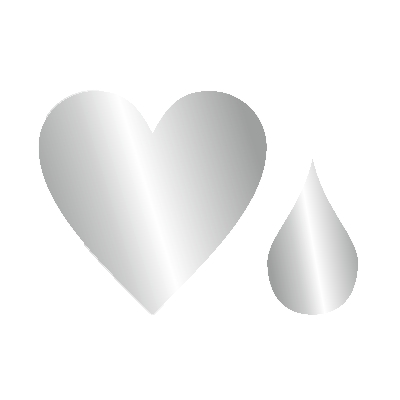 rollo gomet corazon/lagrima plata