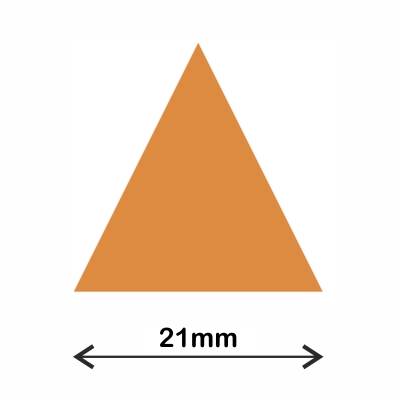 rollo gomets triangulo 21mm kraft
