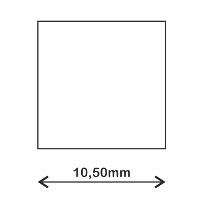 rollo gomets cuadrado 10mm blanco