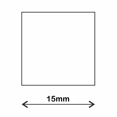 rollo gomets cuadrado 15mm blanco