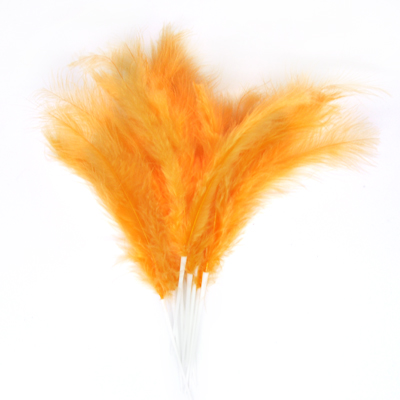paquete 12 plumas mona 12cm naranja