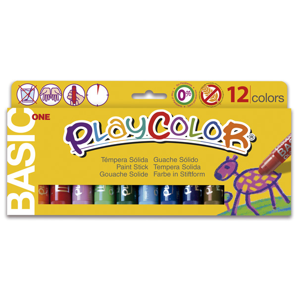 caja 12 tempera playcolor one 10gr c/var