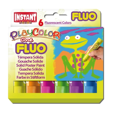 caja 6 tempera playcolor 10gr fluoresc.