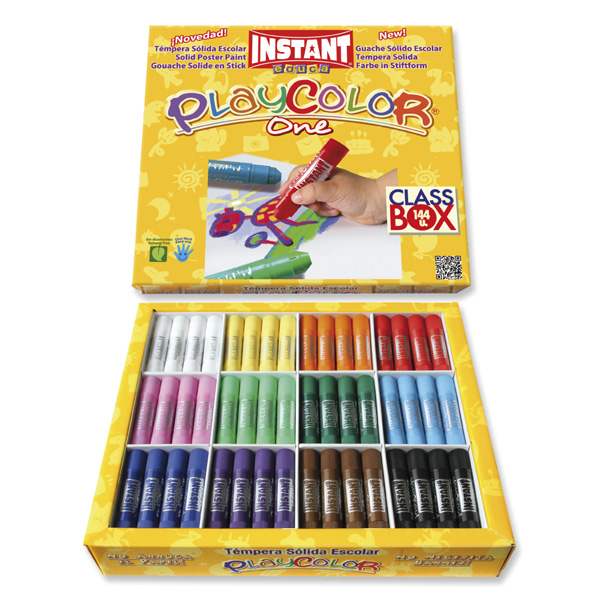 caja 144 tempera playcolor one 10gr c/v