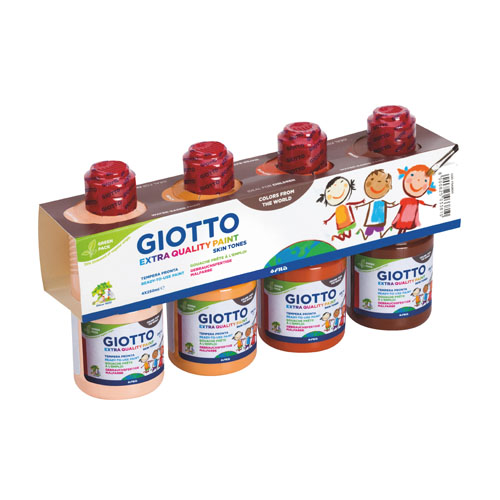 pack 4 temperas 250ml tonalidades piel