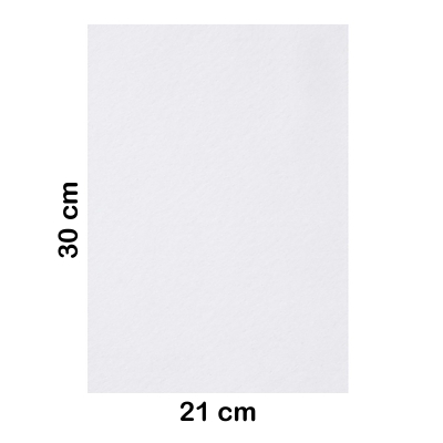 lamina fieltro 20x30cm 2mm blanco
