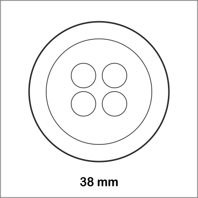 paquete 6uds botones 38mm blanco