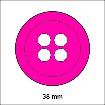 paquete 6uds botones 38mm fuscia
