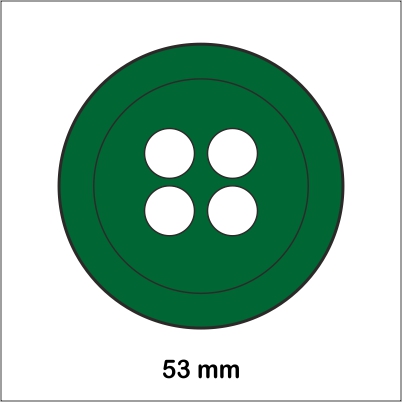 paquete 6uds botones 53mm verde fuerte