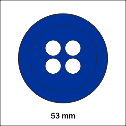 paquete 6uds botones 53mm azul fuerte