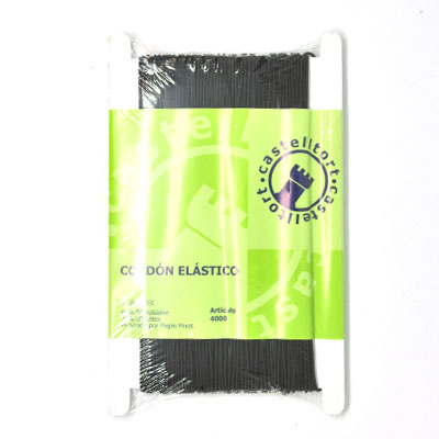 rollo 25m goma elastica 3mm negro