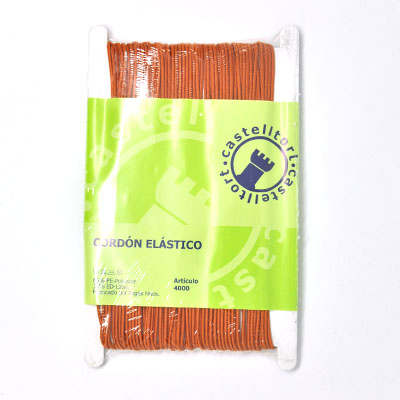 rollo 25m goma elastica 3mm naranja