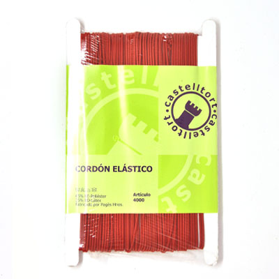 rollo 25m goma elastica 3mm rojo