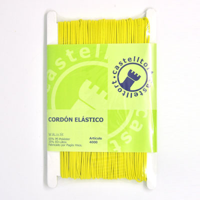 rollo 25m goma elastica 3mm amarillo
