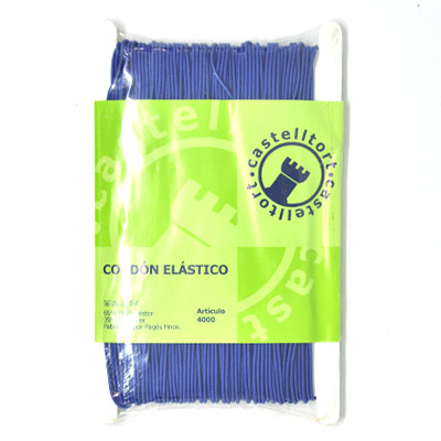 rollo 25m goma elastica 3mm azul fuerte