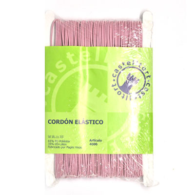 rollo 25m goma elastica 3mm rosa