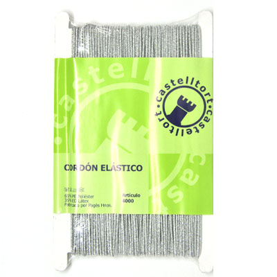 rollo 25m goma elastica 3mm plata