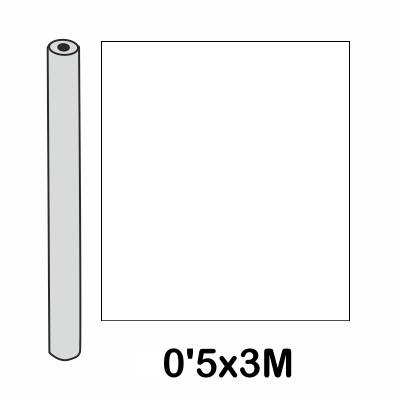 rollo forro 0.5x2m 100 micras blanco