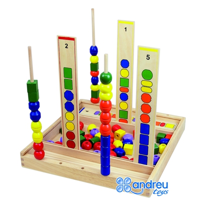 caja 92 u piezas madera ensartables