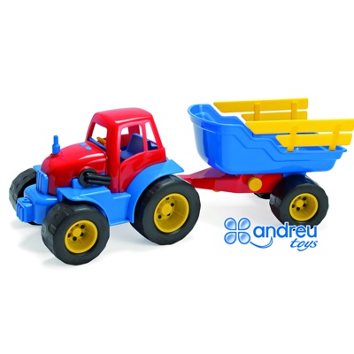 tractor con remolque plastico 50cm.