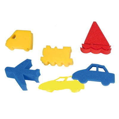pack 5 esponjas 15x7cm transportes