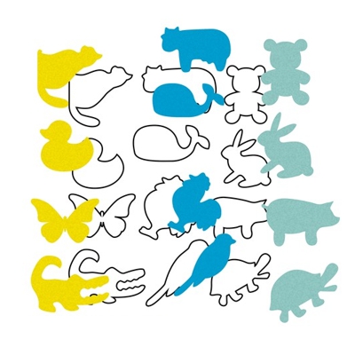 pack 10 esponjas 70x60mm animales