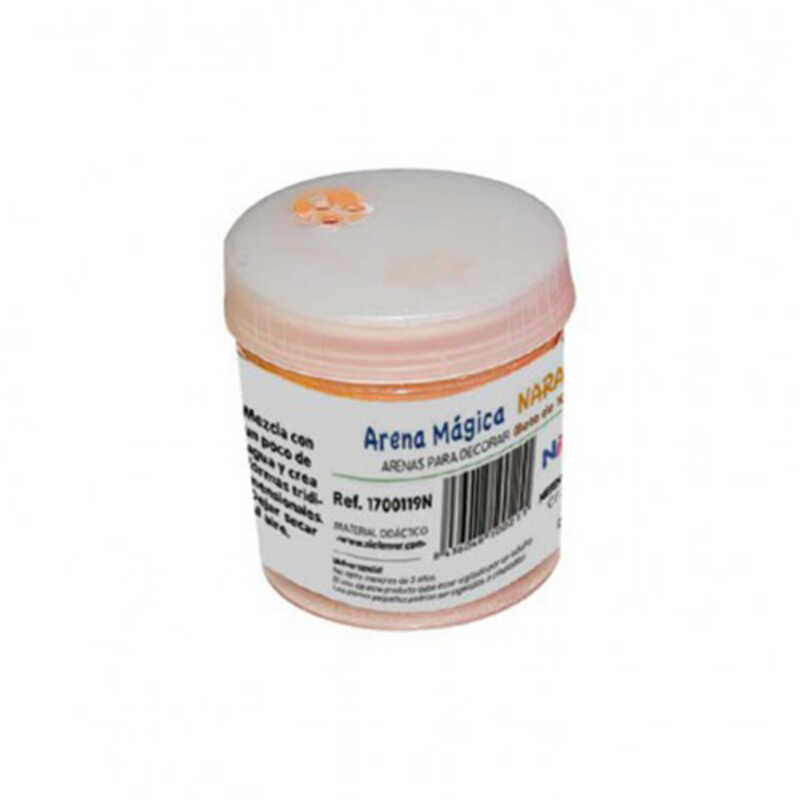 bote 100gr arena magica color naranja bote 100gr arena magica color naranja
