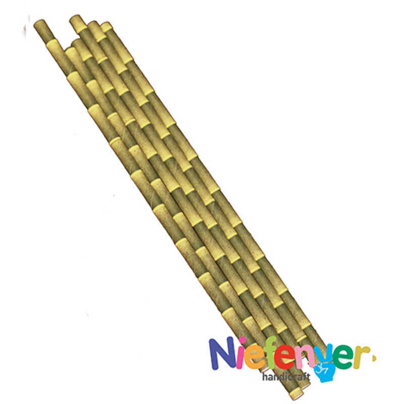 pack 25 pajitas de papel 20cm. bambu