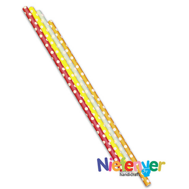 pack 25 pajitas de papel 20cm. lunares pack 25 pajitas de papel 20cm. lunares