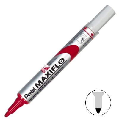 retolador pissarra pentel vermell