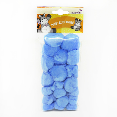paq. 24 pompones 25-35-40mm azul