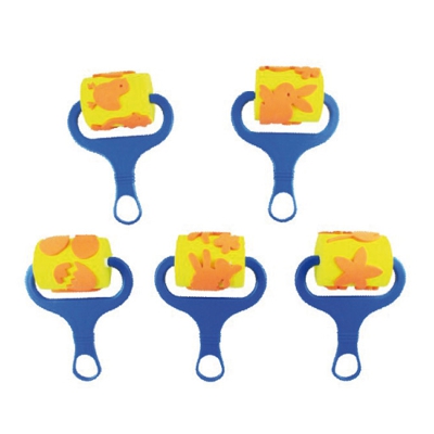 pack 5 rodillos goma eva motivos animale