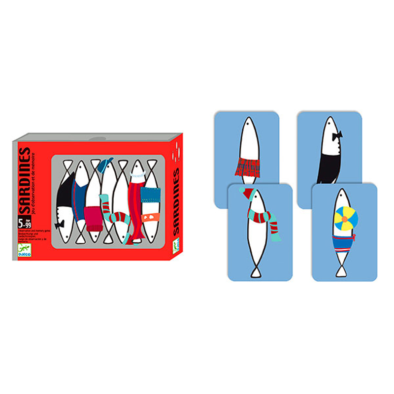 juego de cartas sardinas djeco