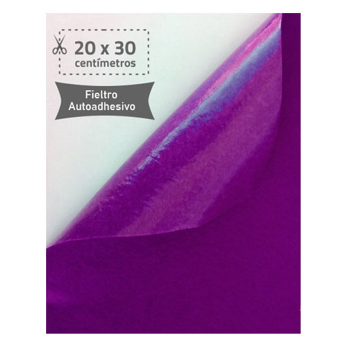 fieltro 20x30cm adhesivo 220gr violeta