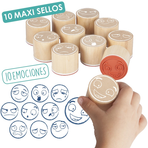 pack 10 maxi sellos de las emociones
