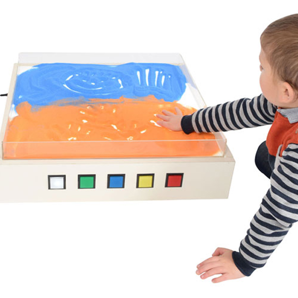 mesa de luz con superficie para arena