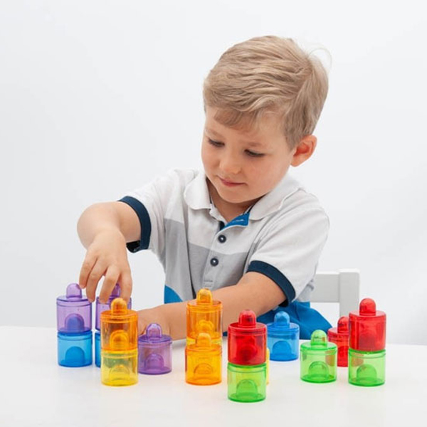 pack 18 ollas sensoriales translucidas