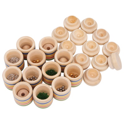 memo per escoltar 12 pots de fusta