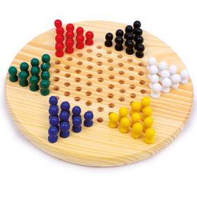 juego damas chinas de madera