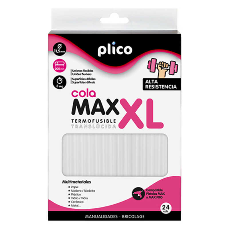 pack 24 barras silicona 11'5mm ext fuert