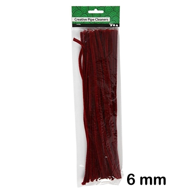 paquete 50 limpiapipas 6mm granate