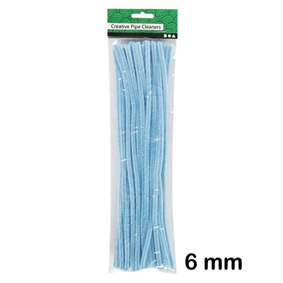 paquete 50 limpiapipas 6mm azul flojo
