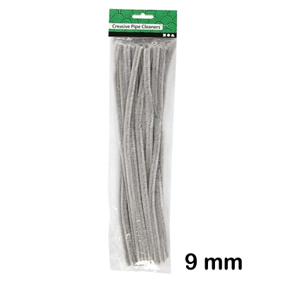 paquete 25 limpiapipas 9mm gris